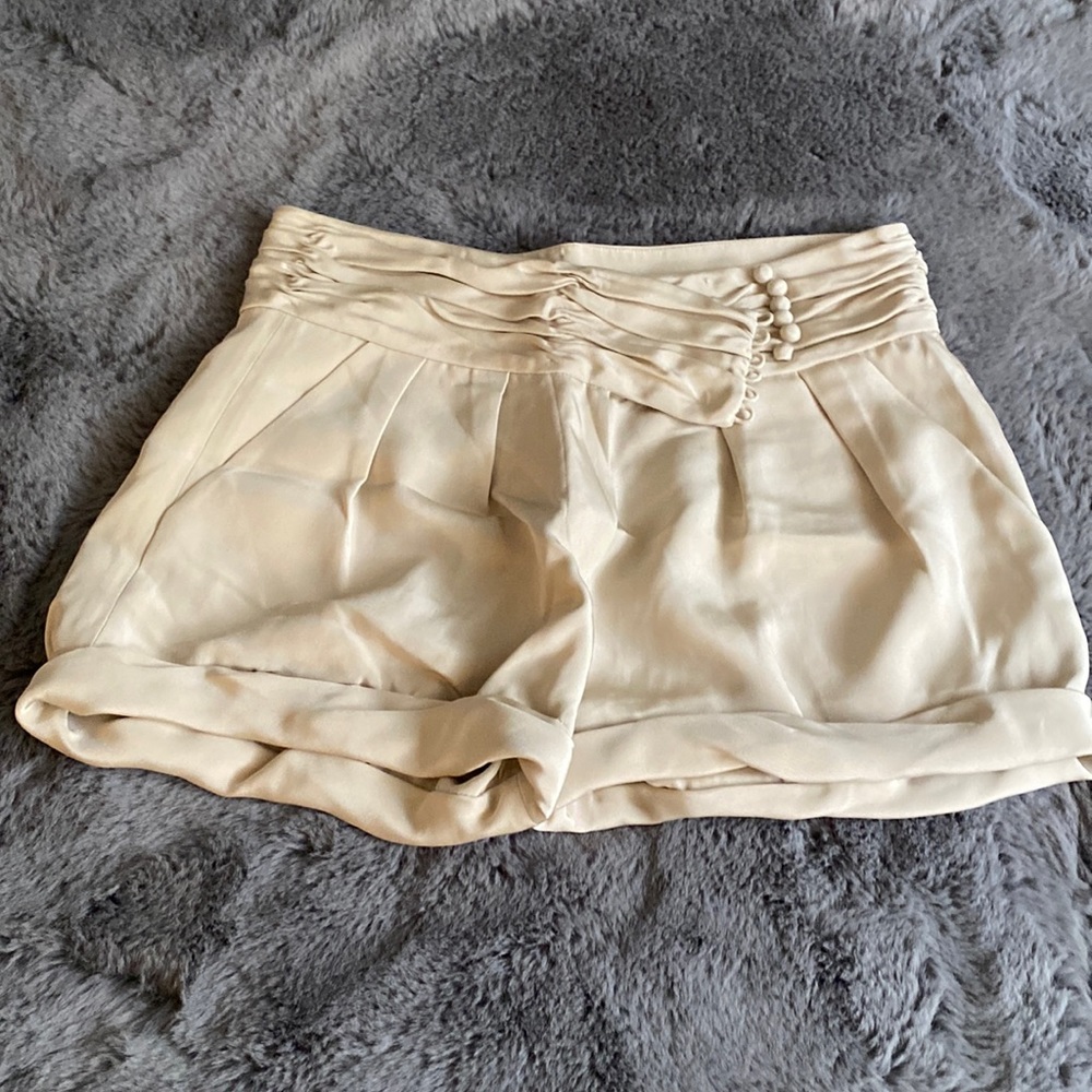 Elizabeth and James Beige Shorts Silk